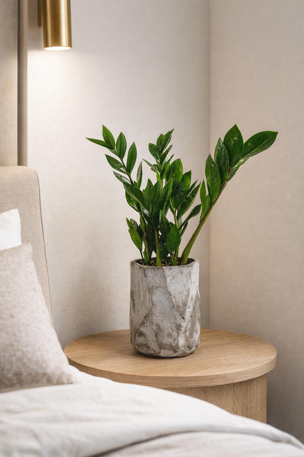 نبات الزاميا مع فازة اسمنية